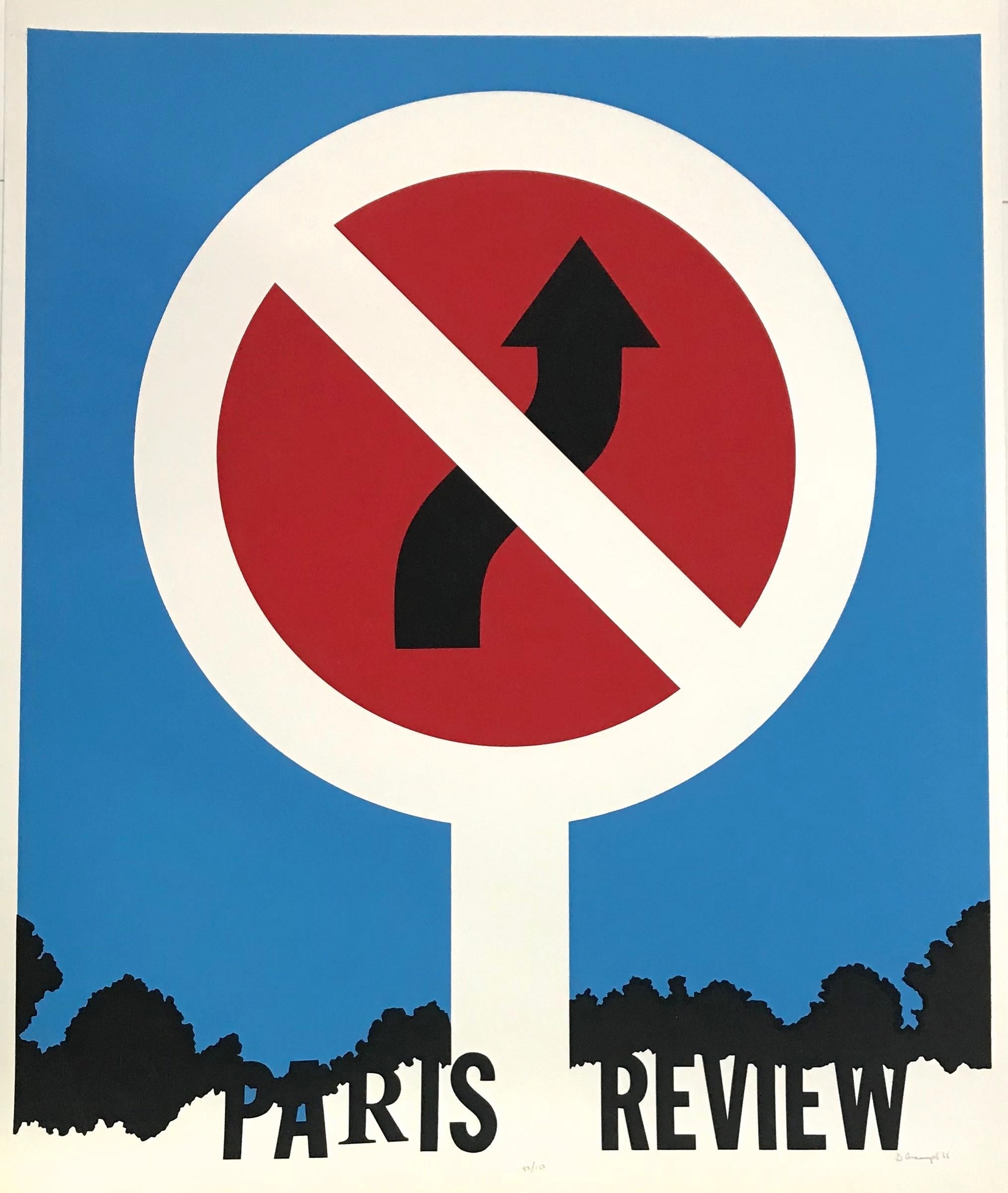Allan D'Arcangelo Abstract Print - "Paris Review" signed / numbered serigraph