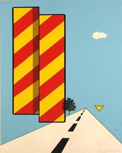 Vintage Allan D'arcangelo Yield 1968 Screenprint Signed/Numbered in Pencil Edition of 33
