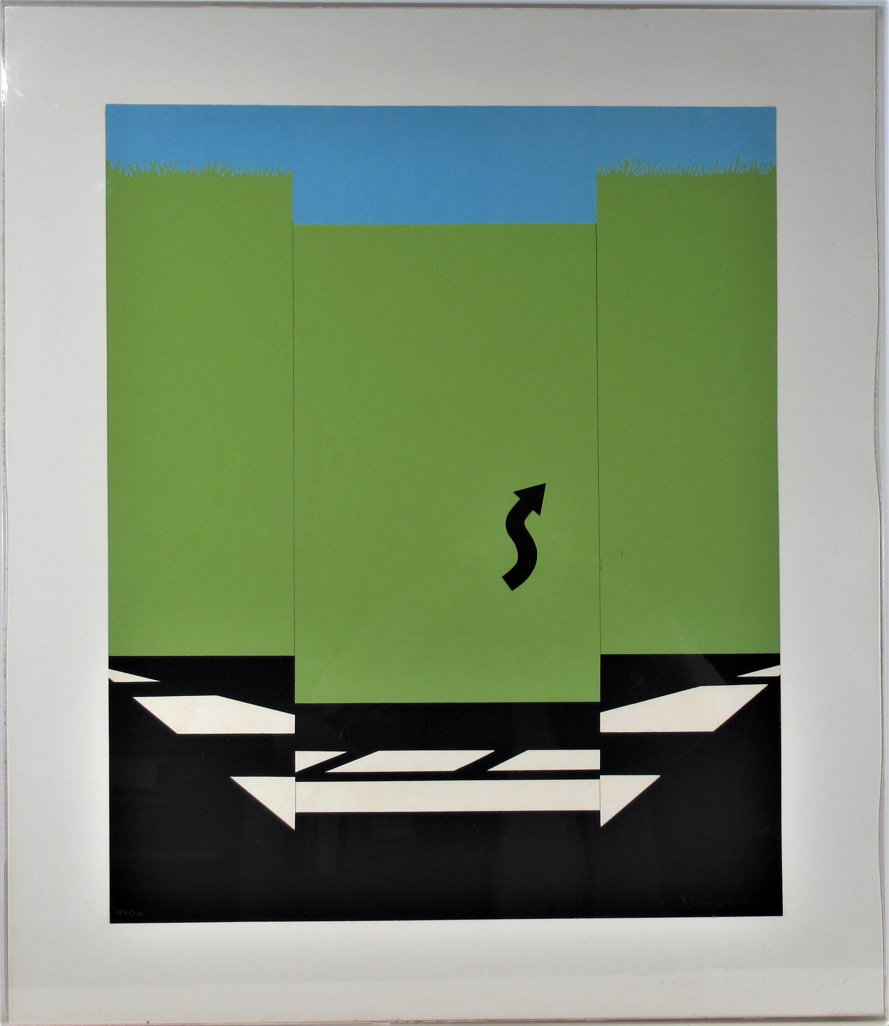 Allan D'Arcangelo Landscape Print – Landschaft 1 aus der Serie „11 Pop Artists“