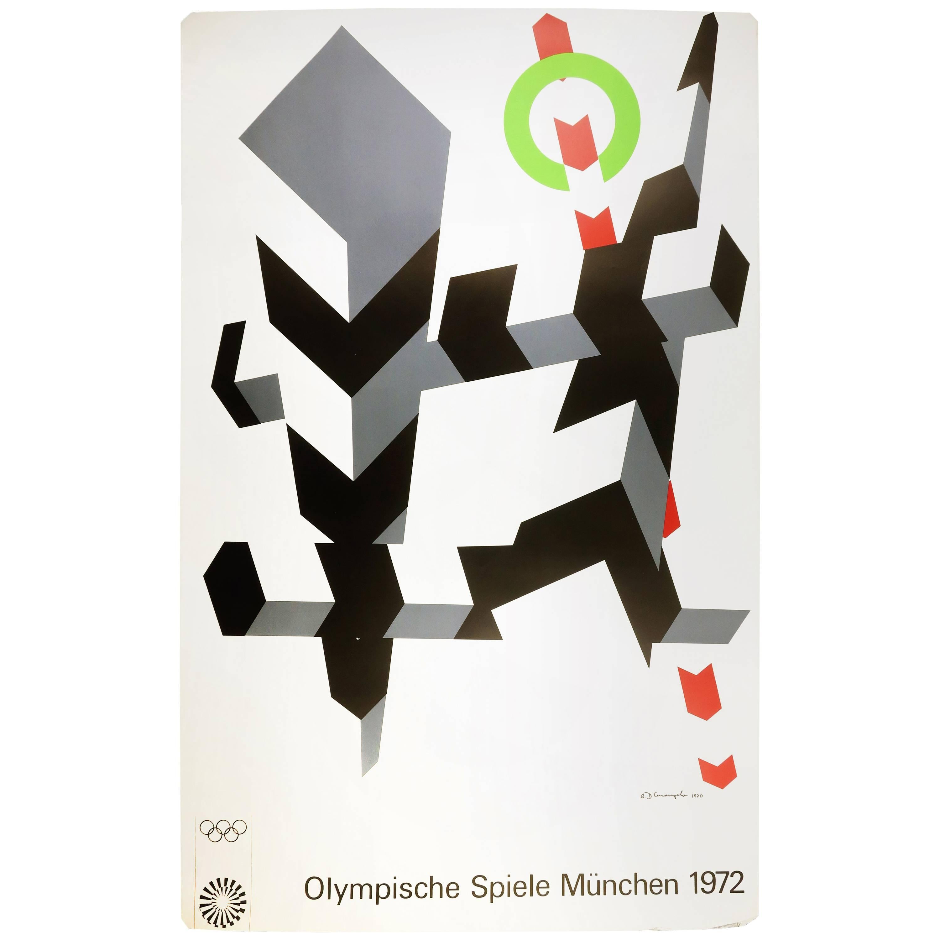Allan D'Arcangelo Cartel de las Olimpiadas de Munich 1972