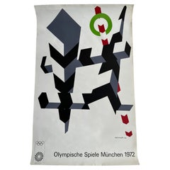Allan D'Arcangelo, Original Rare Poster, Olympic Munich Games 1972