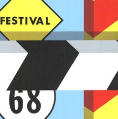 1968 Allan D'Arcangelo 'Lincoln Center Festival' Screen Print Pop Art Vintage