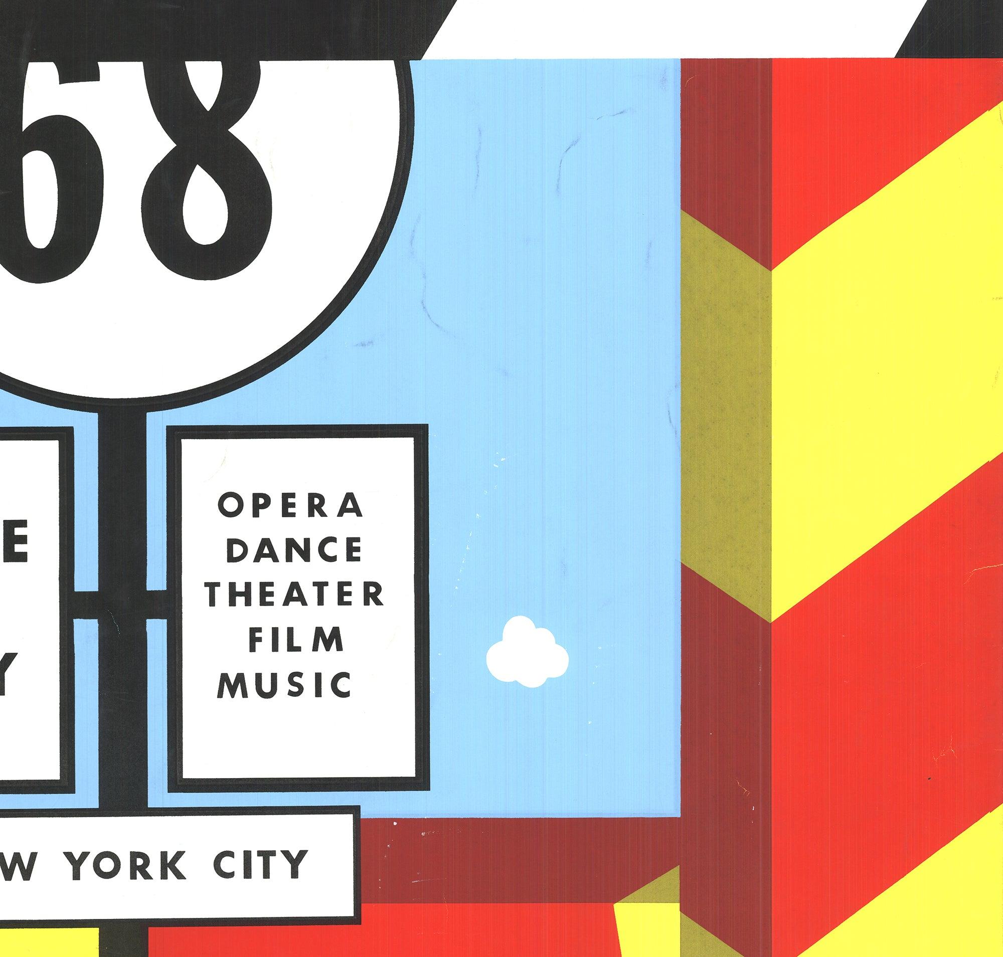 1968 Allan D'Arcangelo 'Lincoln Center Festival' Screen Print Pop Art Vintage For Sale 2