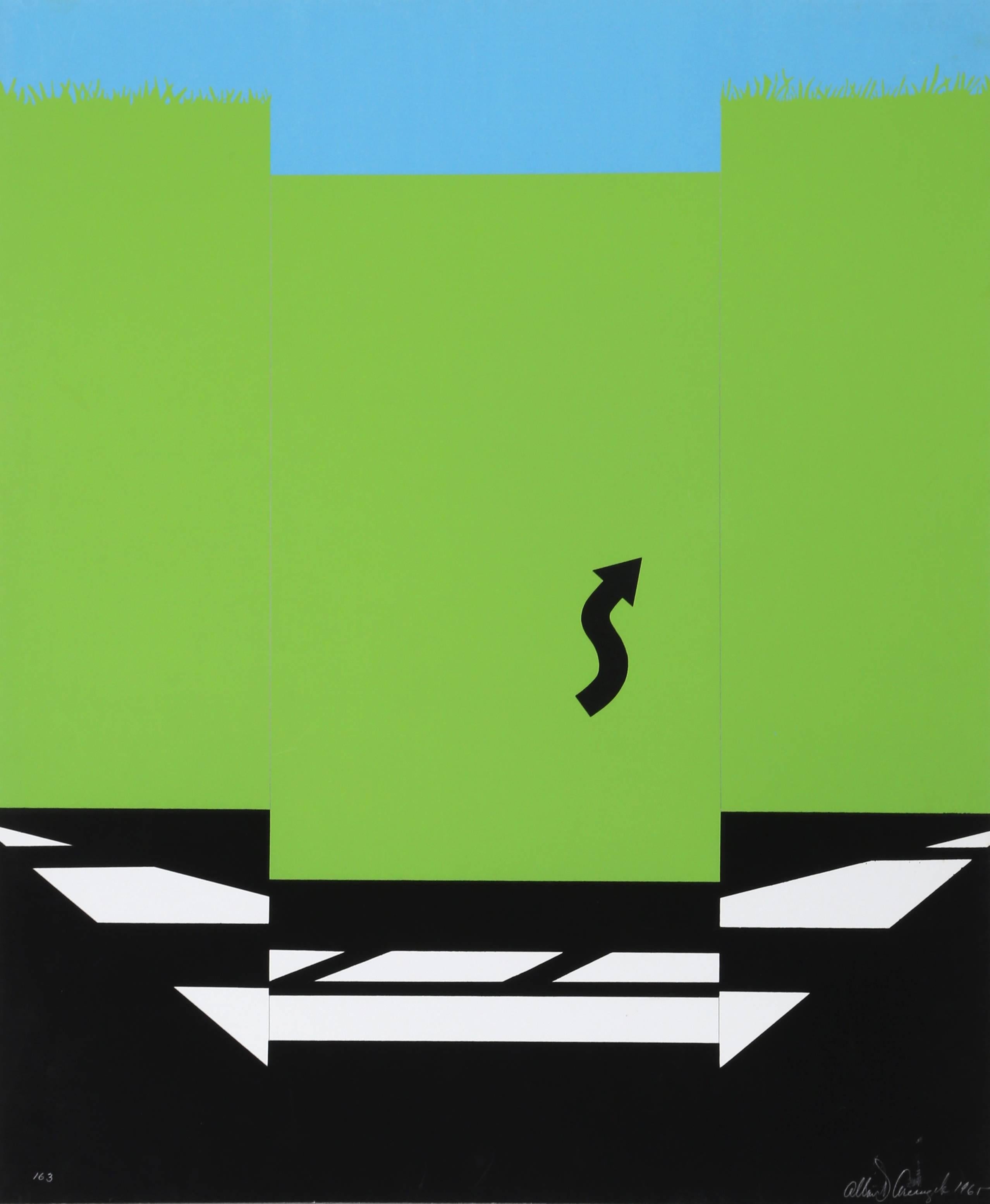 Artist: Allan D'Arcangelo, American (1930 - 1998)
Title:	Landscape I from 11 Pop Artists
Year: 1965
Medium: Silkscreen, signed and numbered in pencil
Edition:	200, XXII/L
Size: 24  x 20 in. (60.96  x 50.8 cm)

Printer: Knickerbocker Machine and