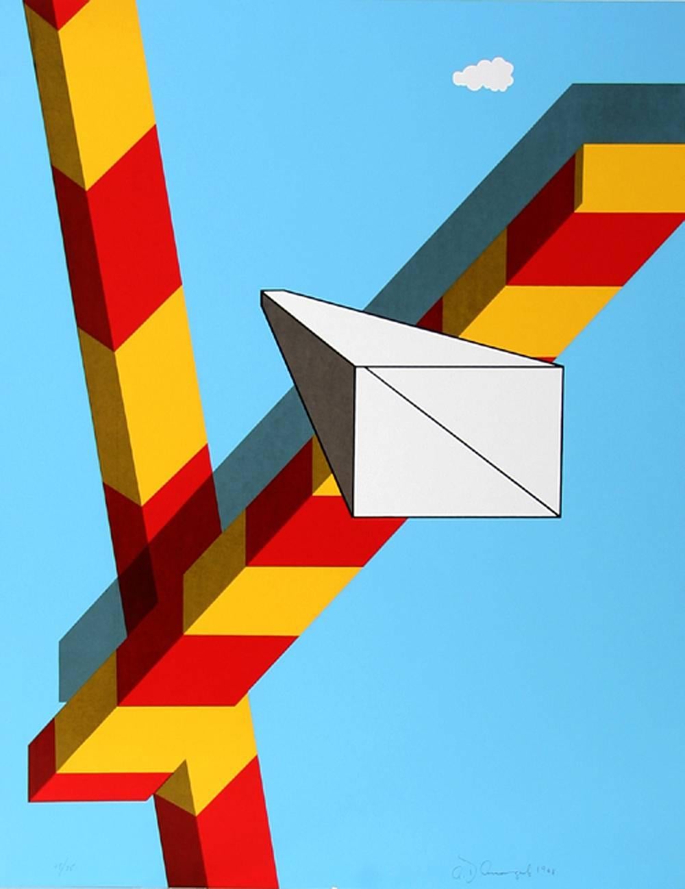 Artist: Allan D'Arcangelo (American, 1930-1998)
Title: Landscape
Year: 1968
Medium: Screenprint, signed and numbered in pencil
Edition: 75
Size: 28 in. x 22 in. (71.12 cm x 55.88 cm)
