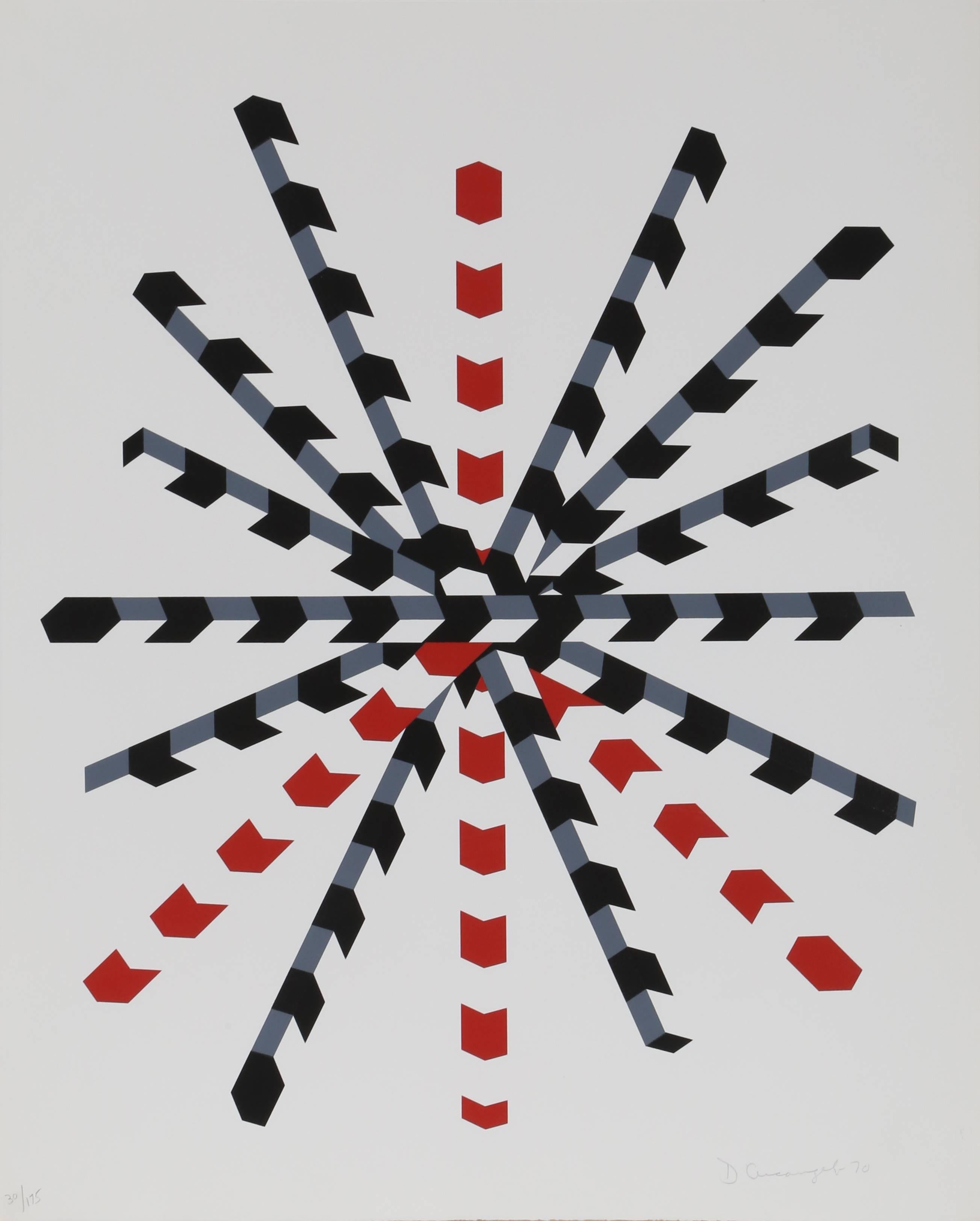 Peace, Pop Art Geometric Screenprint by Allan D'Arcangelo For Sale 1