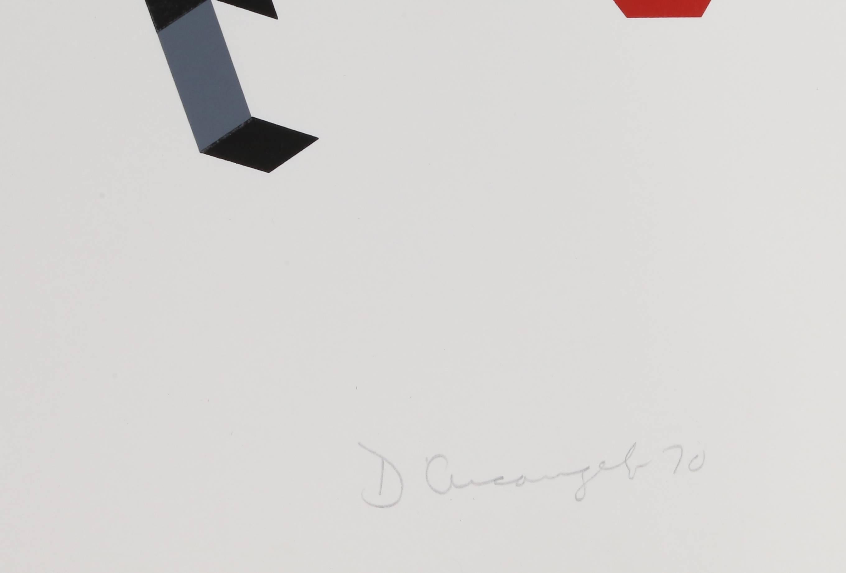 Peace, Pop Art Geometric Screenprint by Allan D'Arcangelo For Sale 2