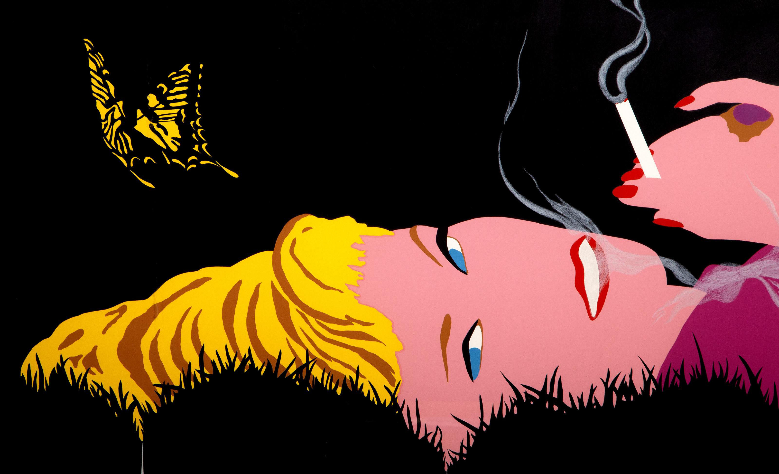 Smoking Blonde, Pop Art Screenprint by Allan D'Arcangelo For Sale 2