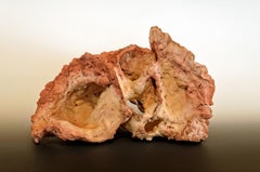 "Washed Ashore", textured ceramic in light browns, embodies essential clay