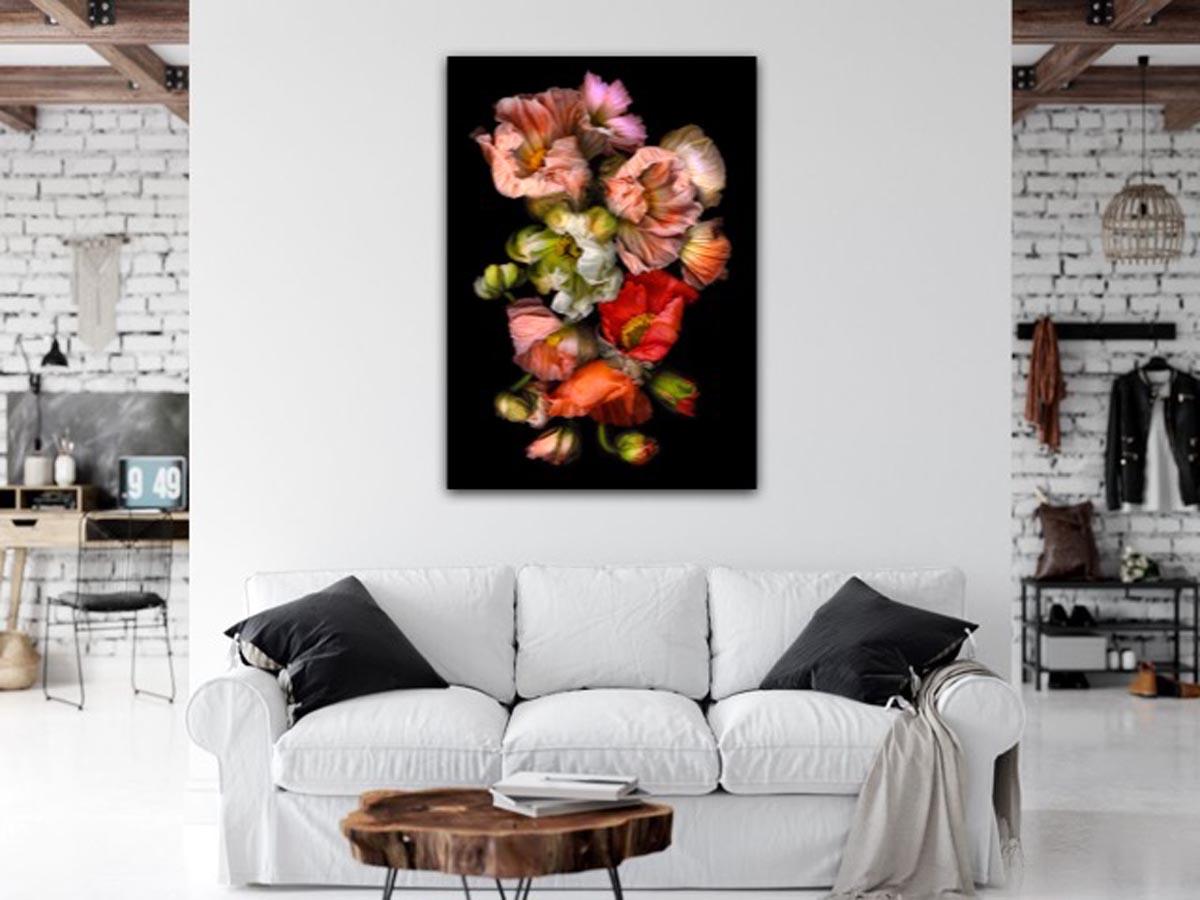 Allan Forsyth
Black Furs
Limited Edition Archival Chromagenic Photographic Print
Edition 12
Size: H 112cm x W 80cm x D 1cm
Diasec Framed

Black Furs is a limited edition print by Allan Forsyth. The black background heightens the tones of the flowers