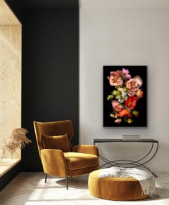 Black Furs, Dramatic Photography, Vibrant Floral Artwork, Chromagenic Prints