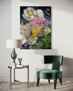 Aqua Flora X No 15, floral art, limited edition art, photographic print