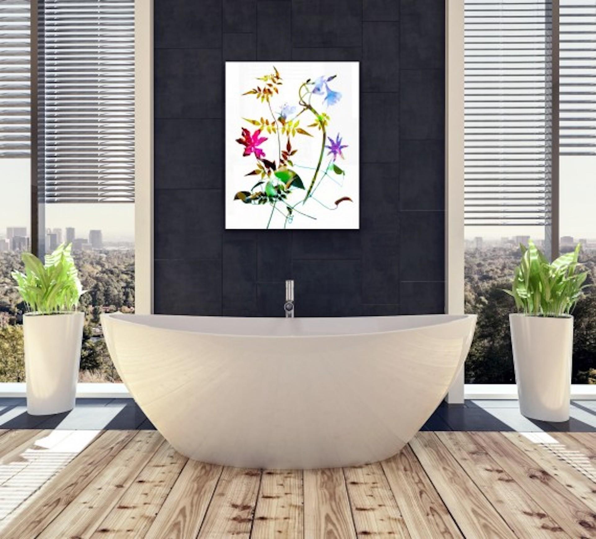 Gentle Spirit n° 12, Art floral d'affirmation, Art contemporain léger et brillant en vente 2