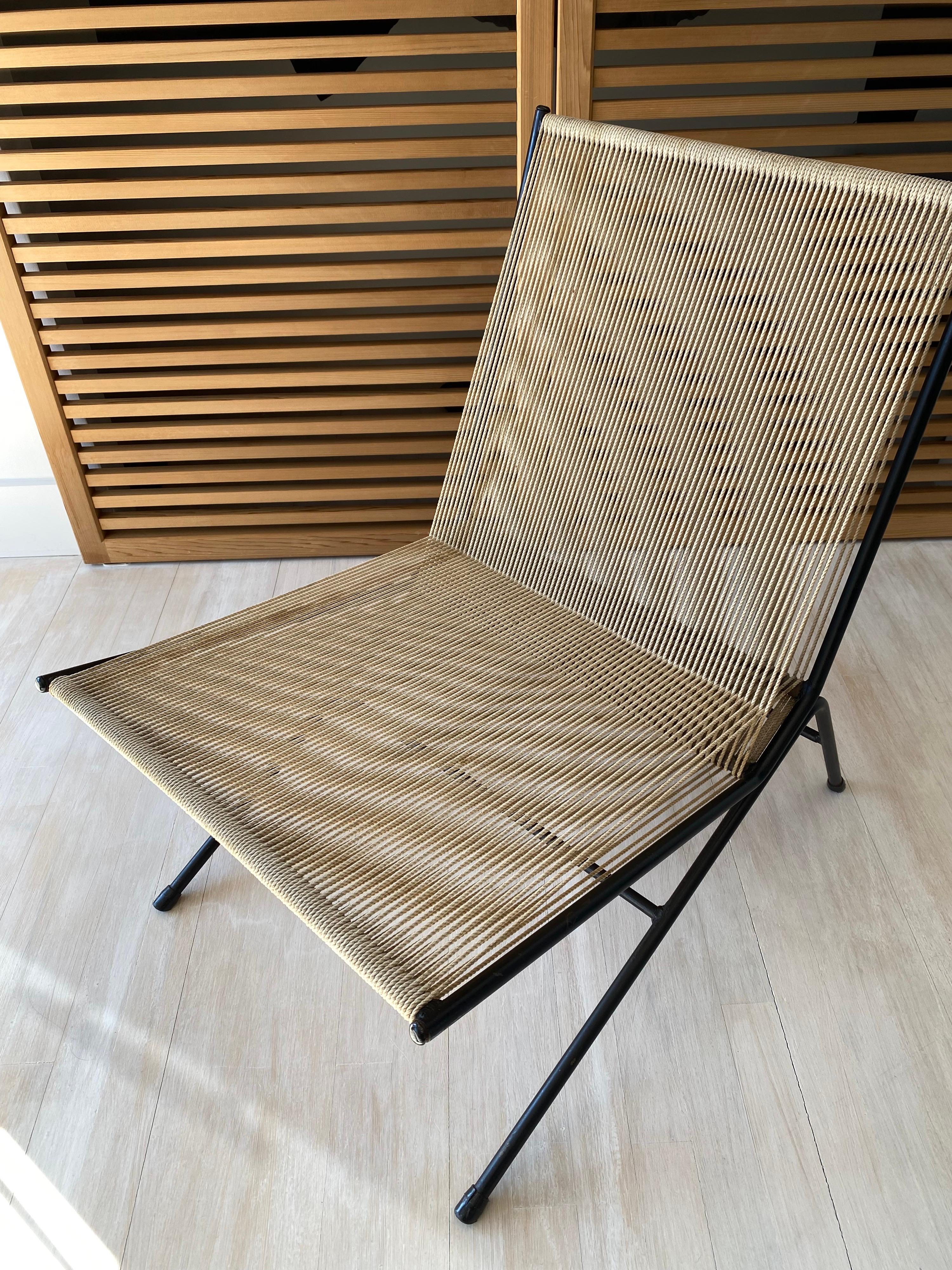Mid-Century Modern Allan Gould All Original String Chair For Sale