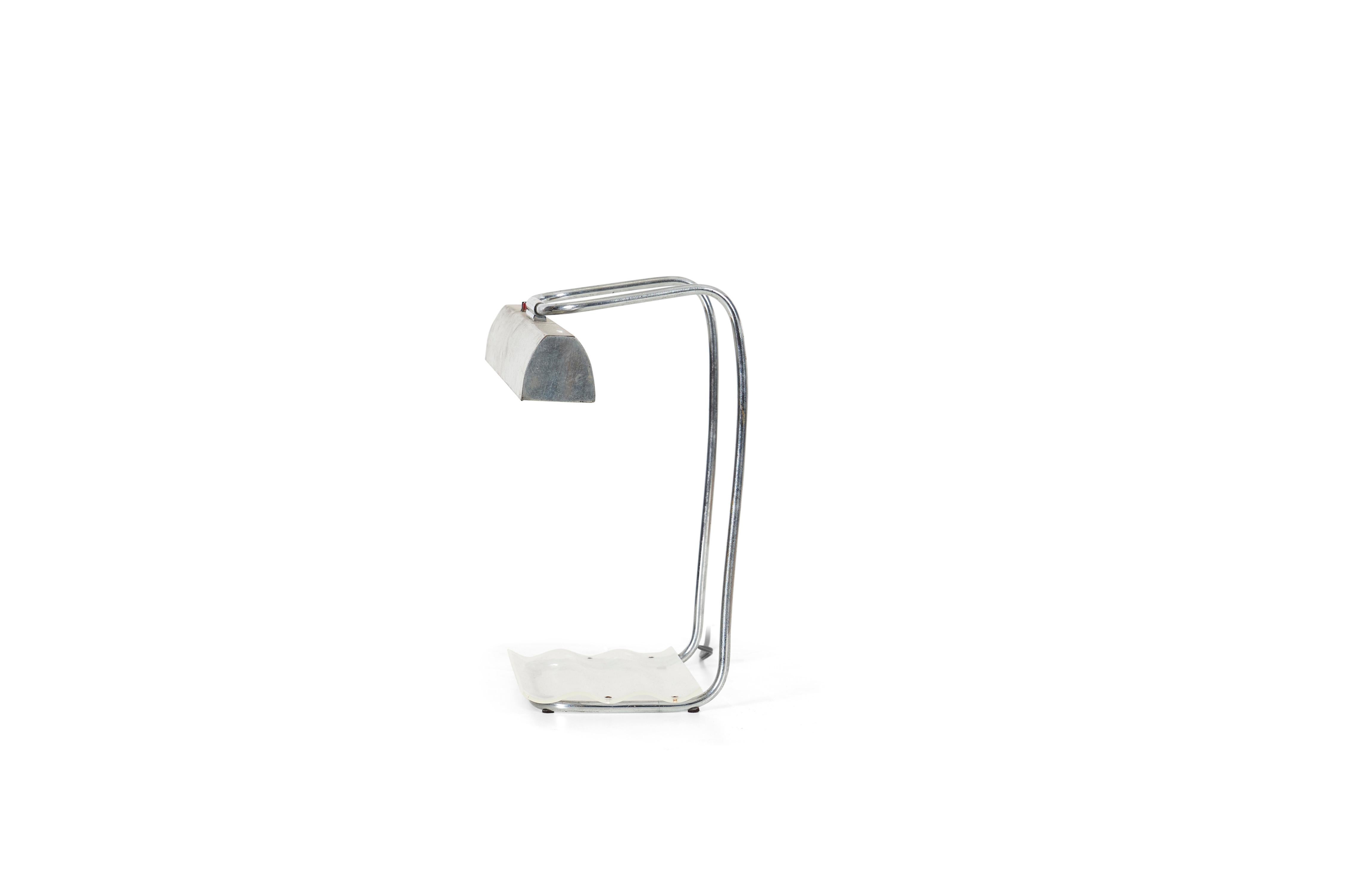 Plated Allan Gould Desk Lamp For Sale