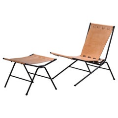 Allan Gould Lounge Chair with Ottoman, USA, 1950s