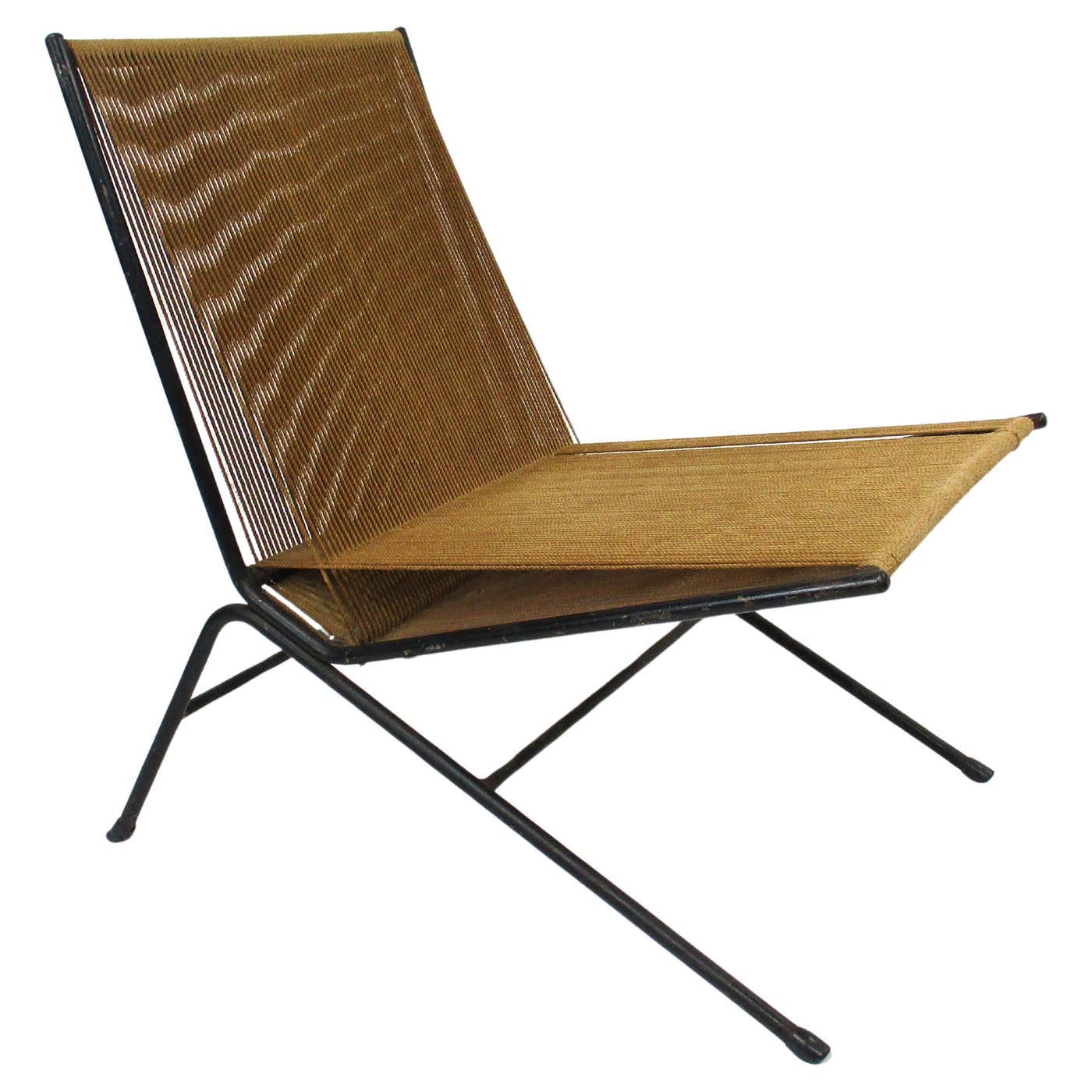 Allan Gould Mid Century String Lounge Chair For Sale at 1stDibs