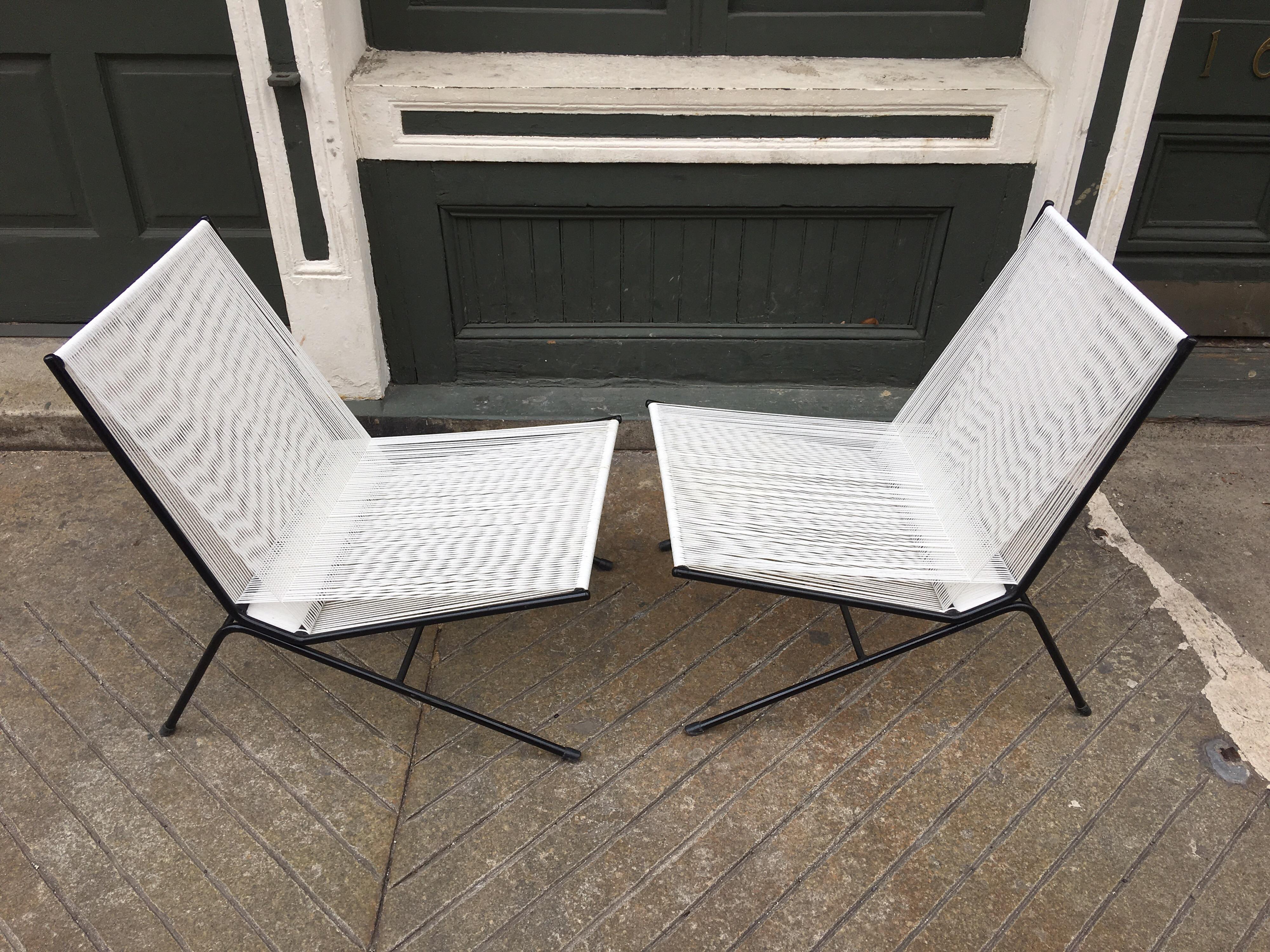 Allan Gould Pair of Bow String Chairs 3