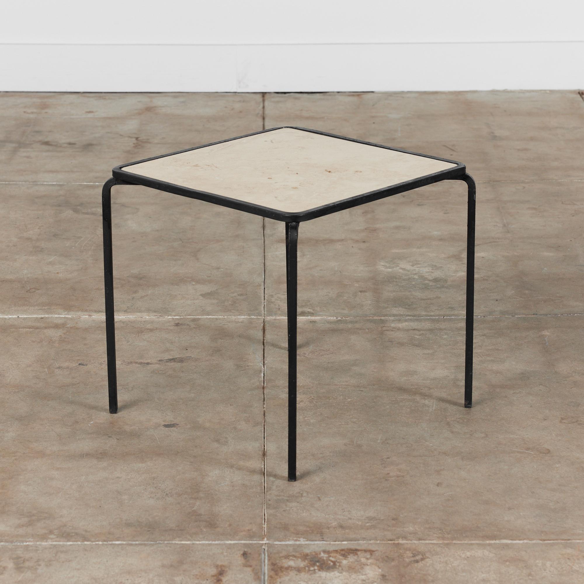 Allan Gould Square Travertine Side Table for Reilly-Wolff 2