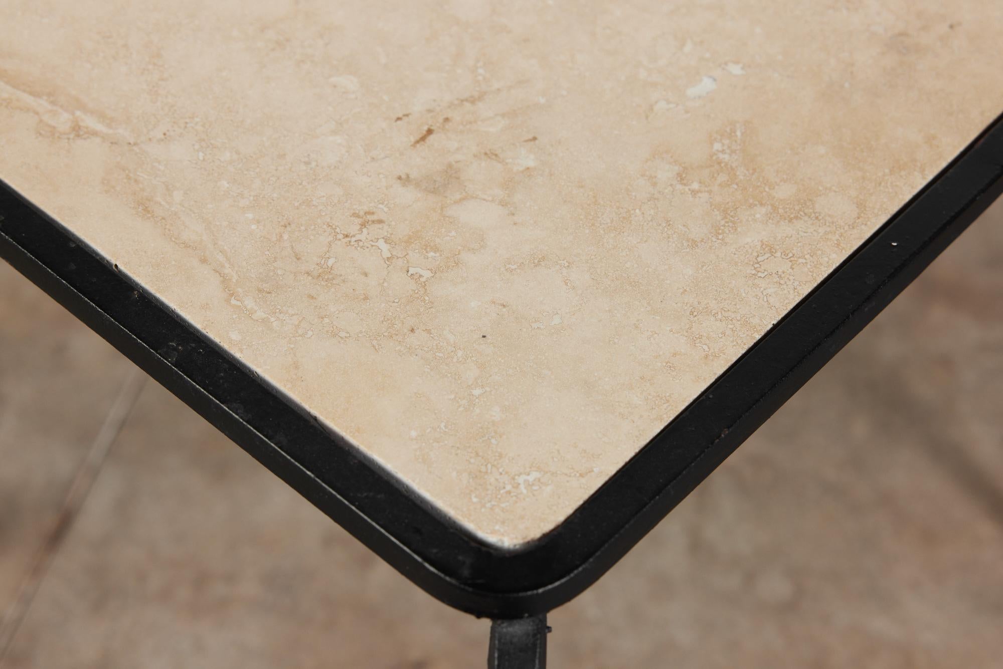 Allan Gould Square Travertine Side Table for Reilly-Wolff 7