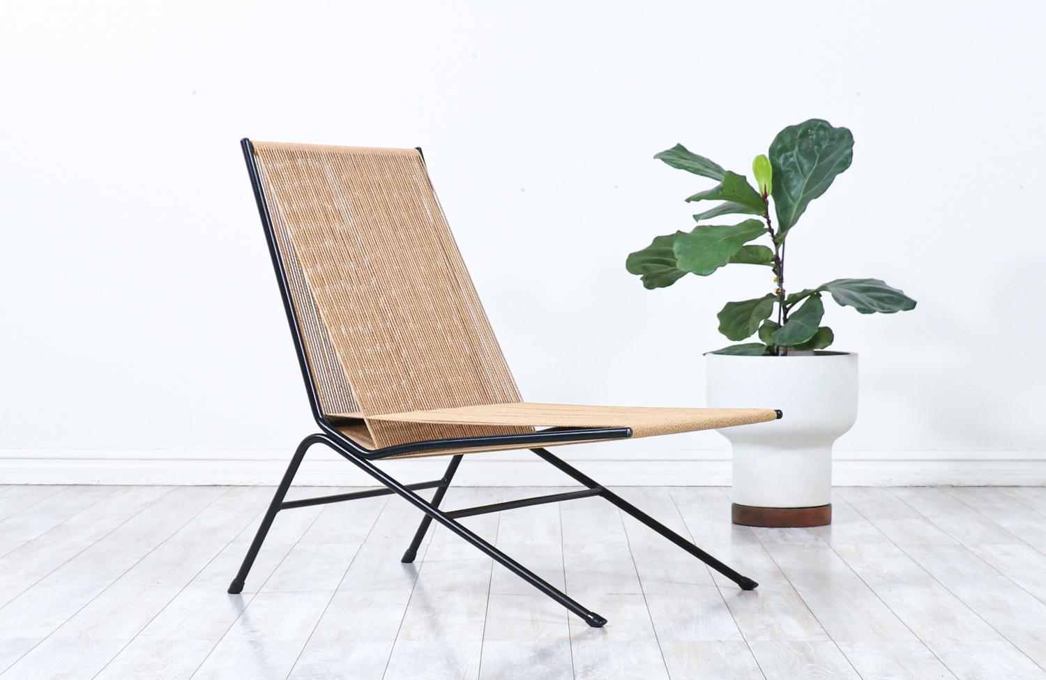 Allan Gould string lounge chair for Functional Furniture.

________________________________________

Transforming a piece of Mid-Century Modern furniture is like bringing history back to life, and we take this journey with passion and precision.