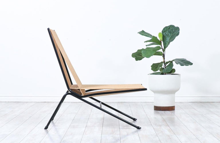 Mid-Century Modern Allan Gould String Lounge Chair for Functional Furniture For Sale