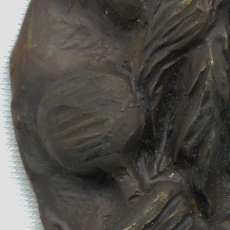 Medallón Bailarín de búfalo, bronce pueblo bailarín de búfalo marrón oscuro, Allan Houser en venta 3