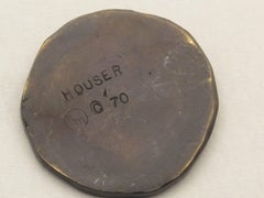 Plains Indian Medallion, bronze, Nambe, Allan Houser, small life-time casting