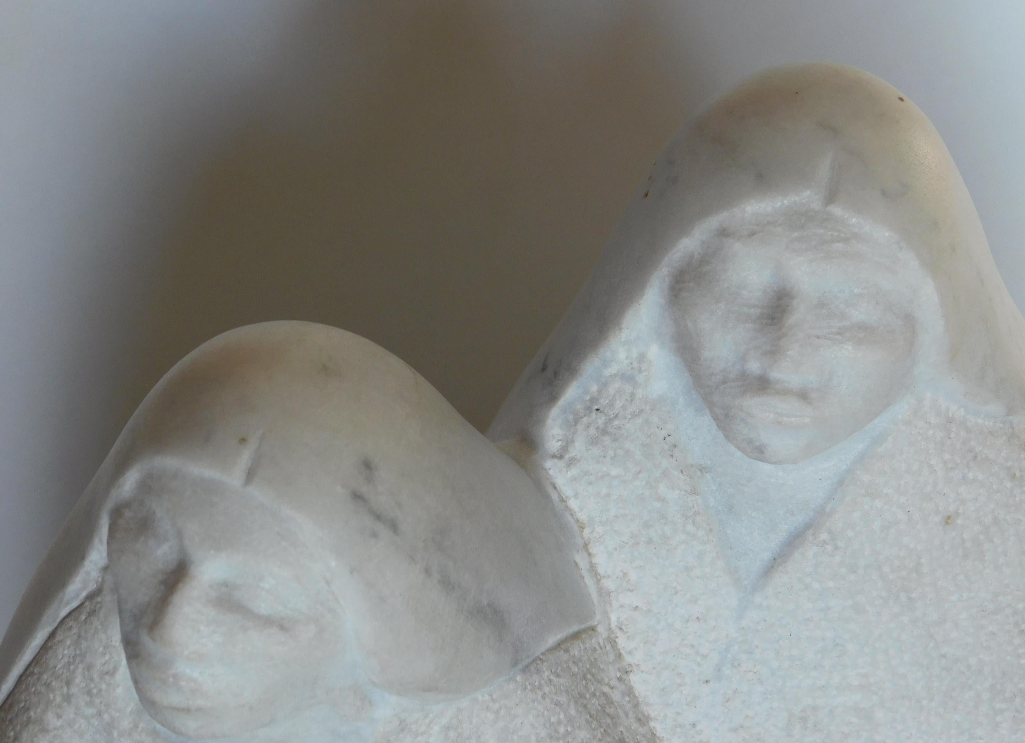 Allan Houser Marble Sculpture - Two Figures For Sale 5
