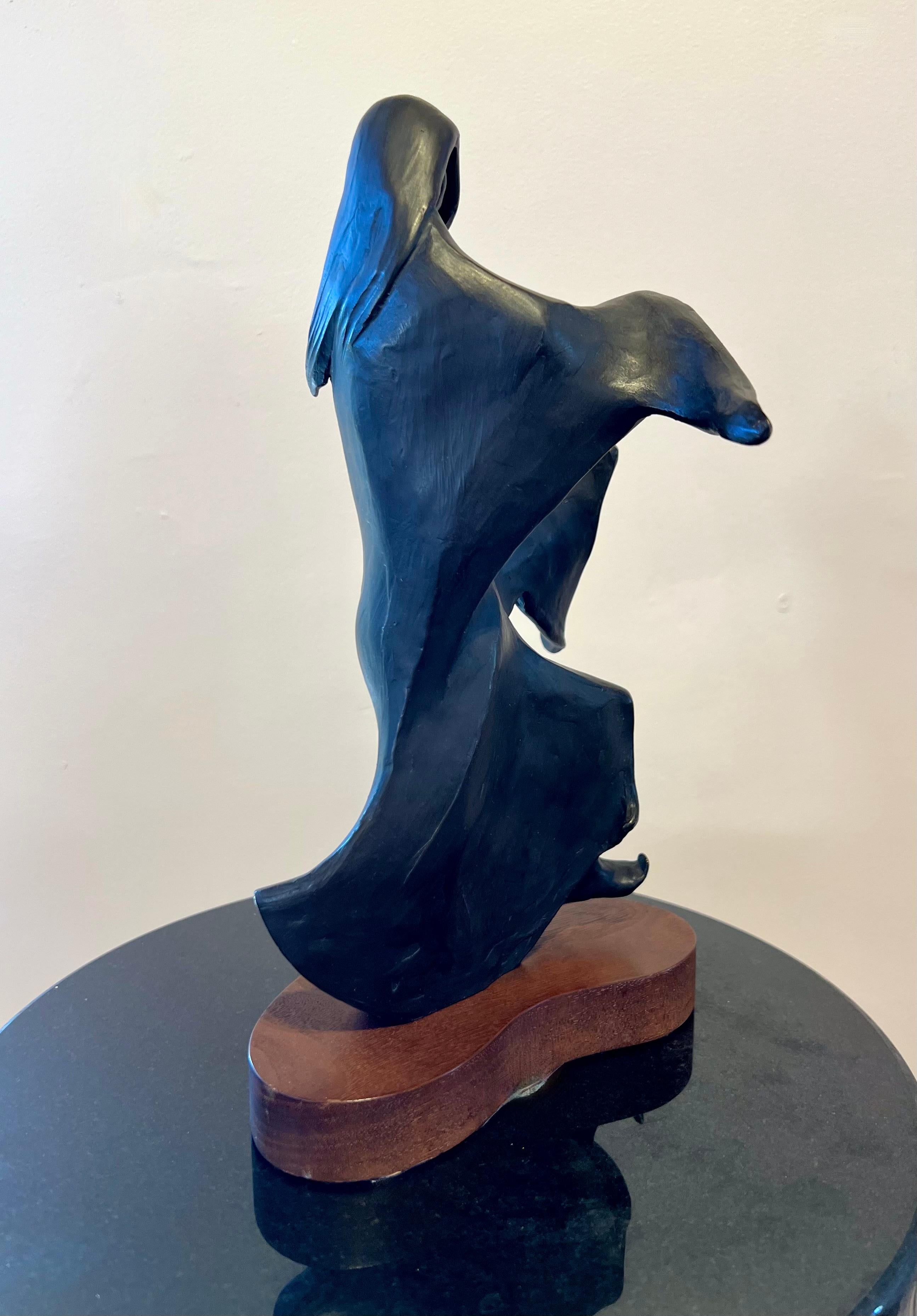 Apache Doing Shawl Dance, Allan Houser, bronze sculpture, small, bronze, woman 2