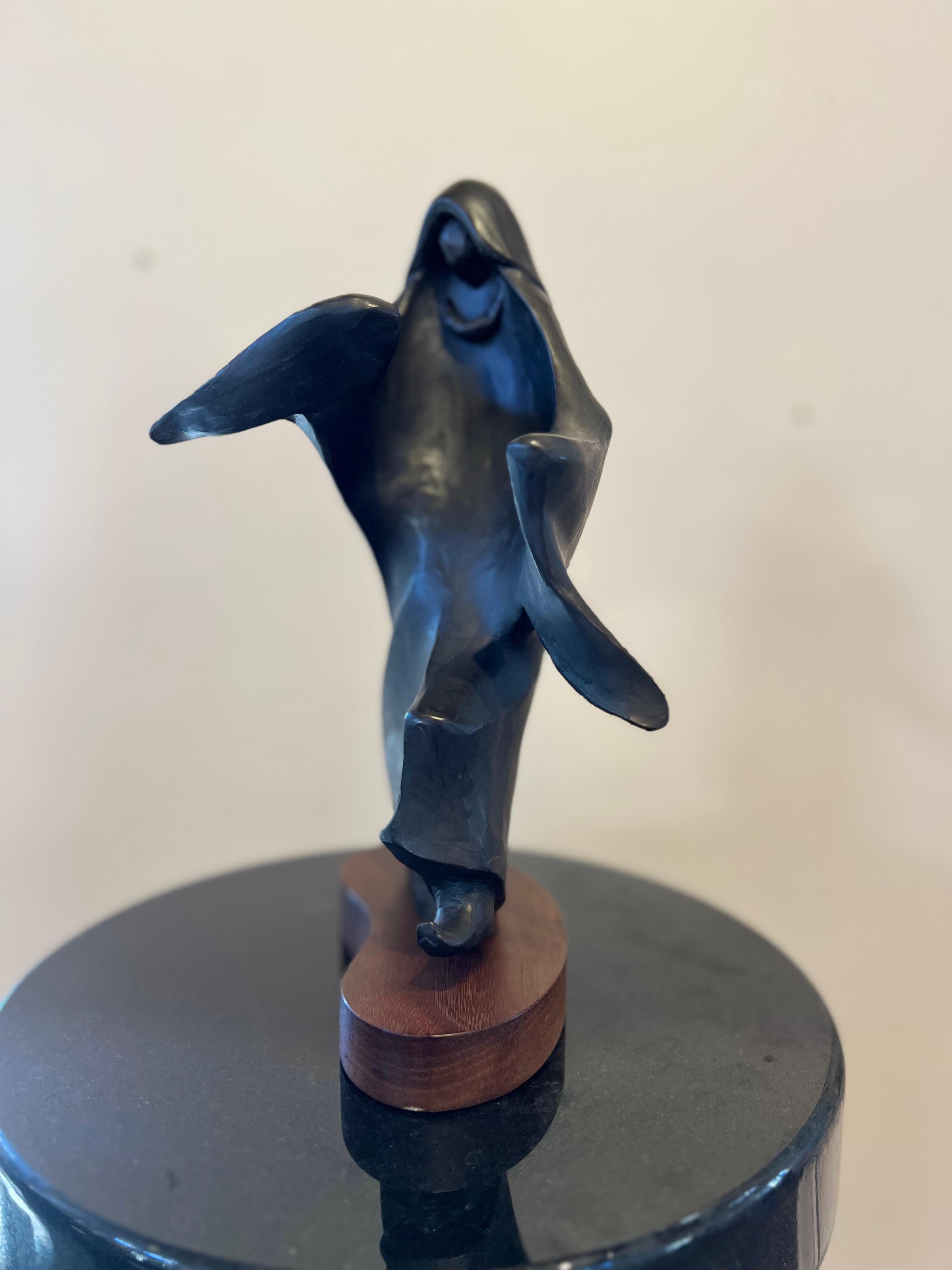 Apache Doing Shawl Dance, Allan Houser, bronze sculpture, small, bronze, woman 4