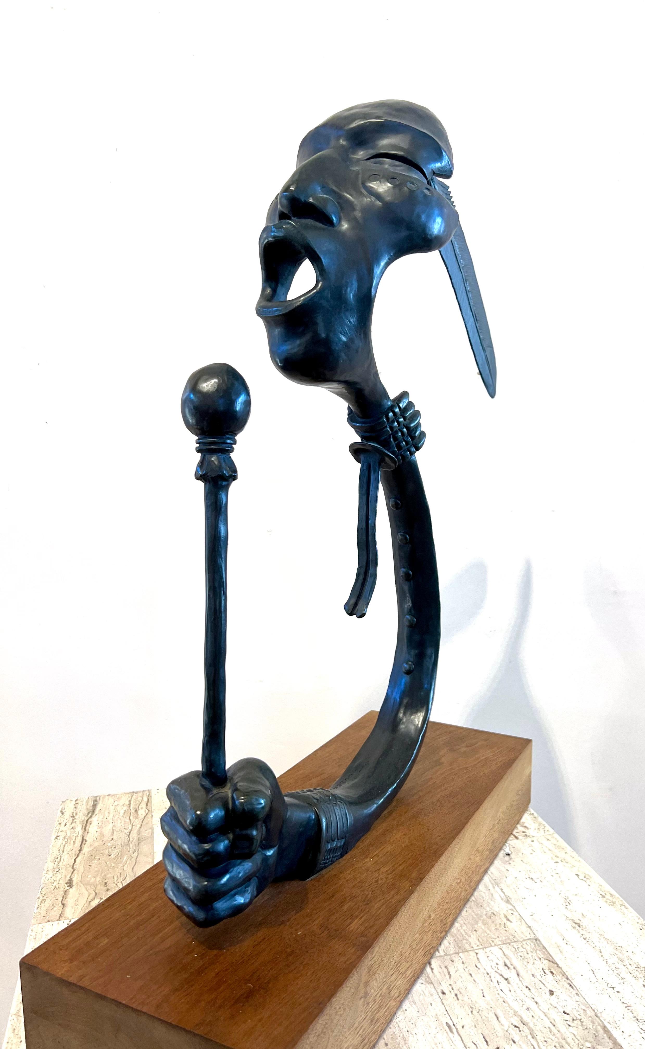 Cantante principal, bronce, escultura, Allan Houser, nativo americano, tamborilero, apache en venta 3