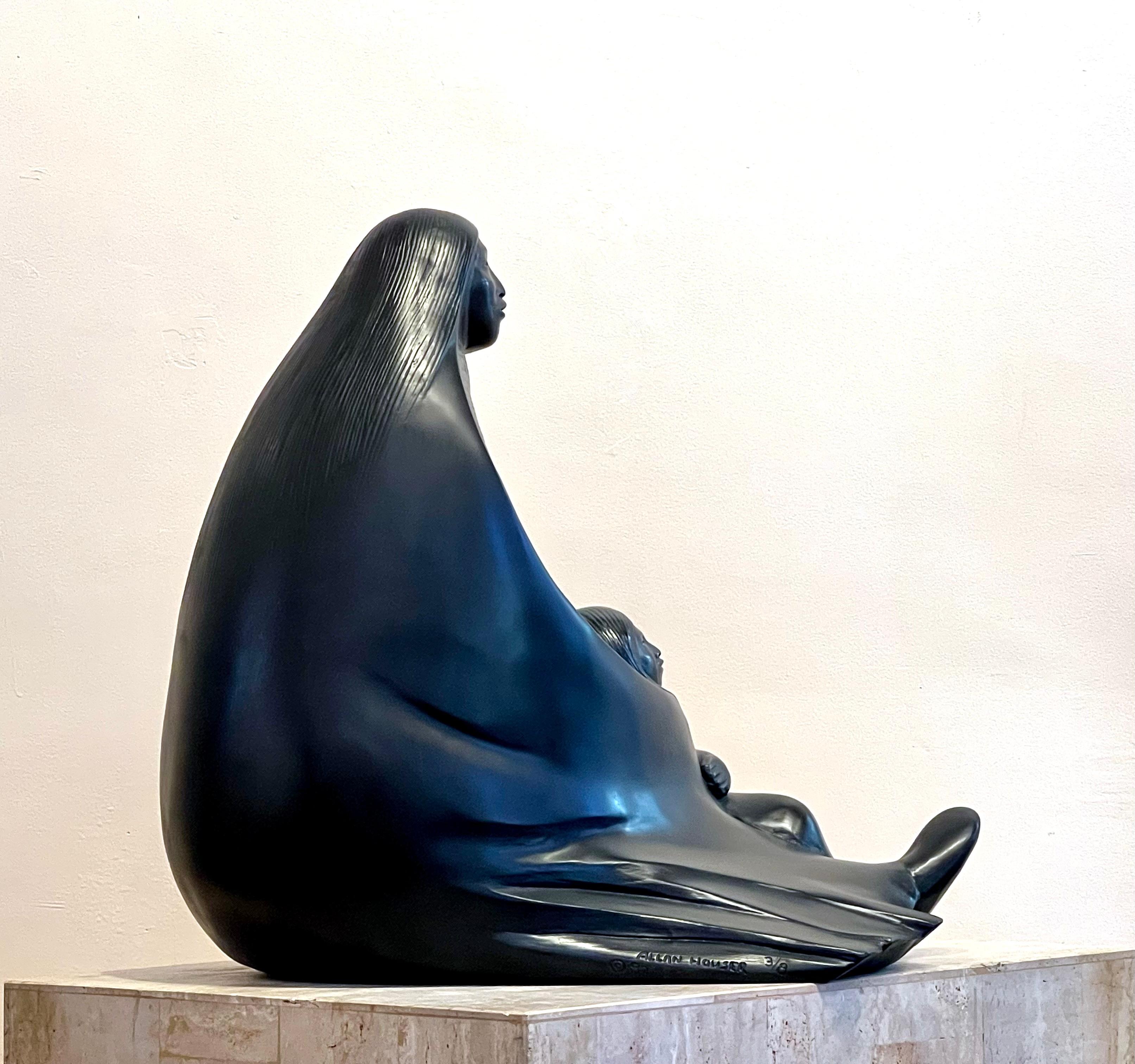 My Children, di Allan Houser, Apache, madre, bambini, bronzo, scultura in vendita 6