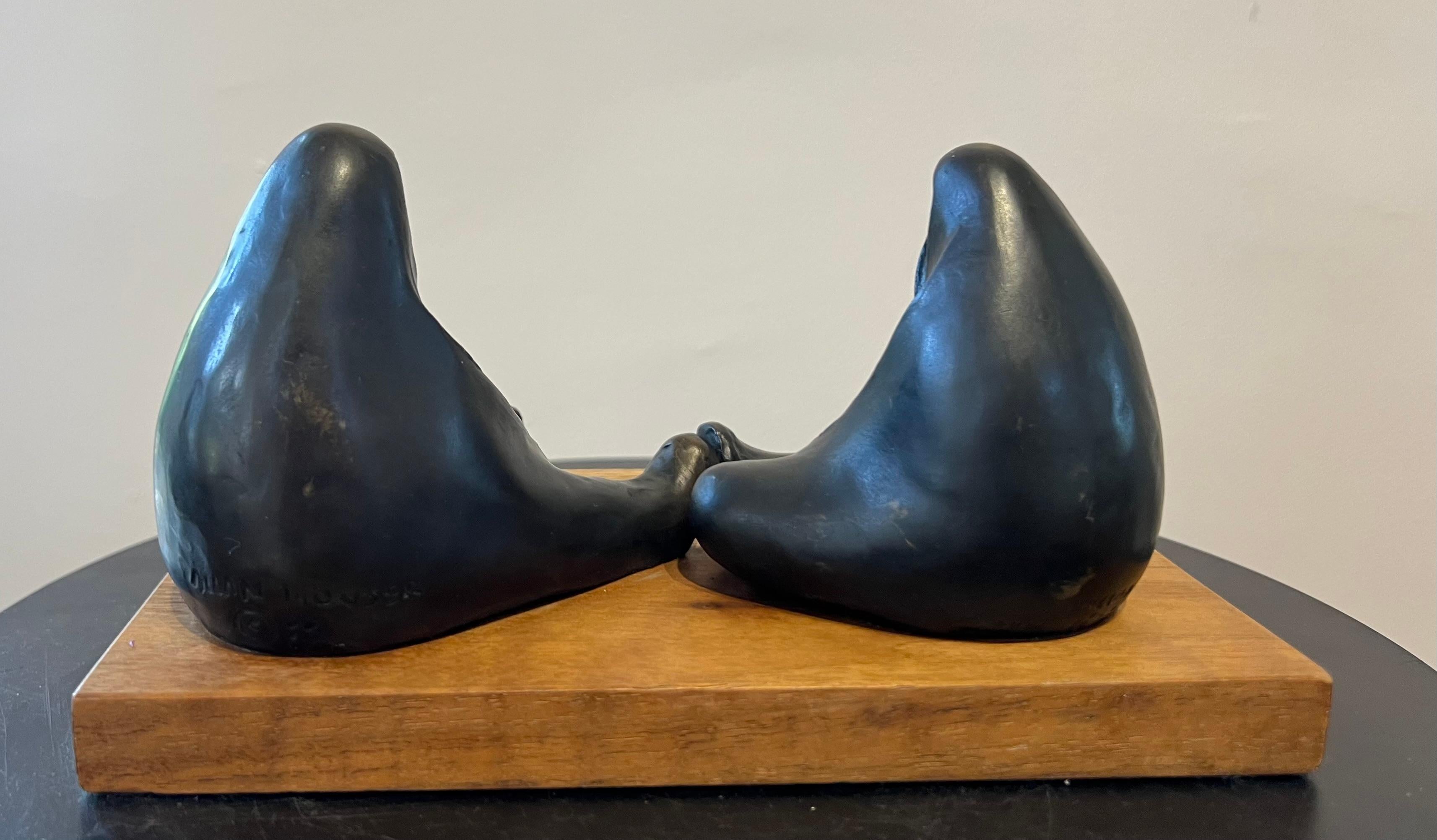 Charla nocturna, Allan Houser, bronce, escultura, edición limitada, marrón, figurativo en venta 2