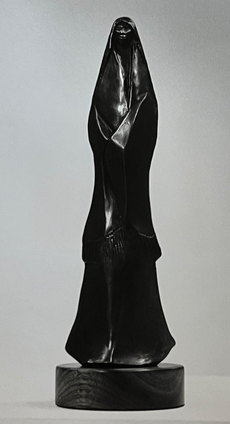 Allan Houser San Carlos Girl, bronze, sculpture, by Allan Houser