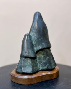 The Shy One, bronze, sculpture, by Allan Houser, mother, child, Apache, Native