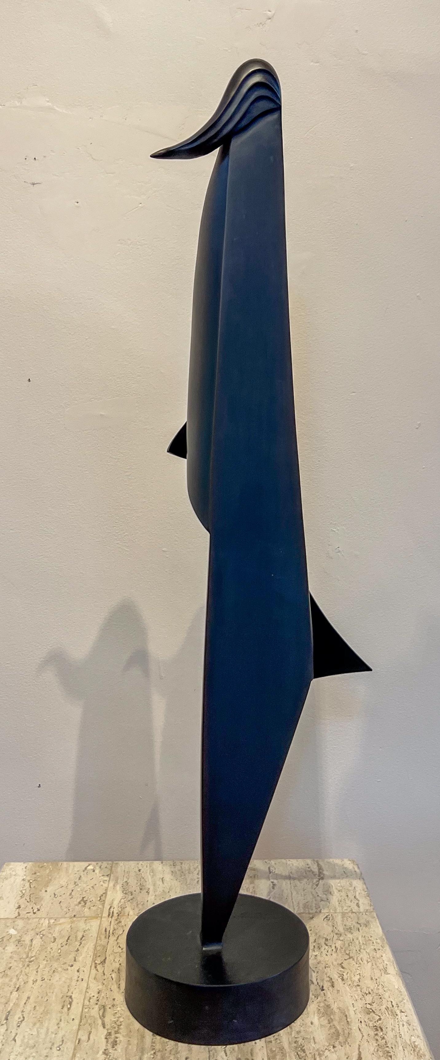 Wind on the Mesa, sculpture by Allan Houser, angular, bronze, woman, female 2