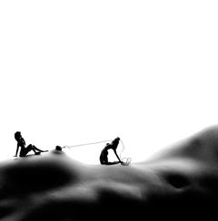 Erotic romp - black and white photography