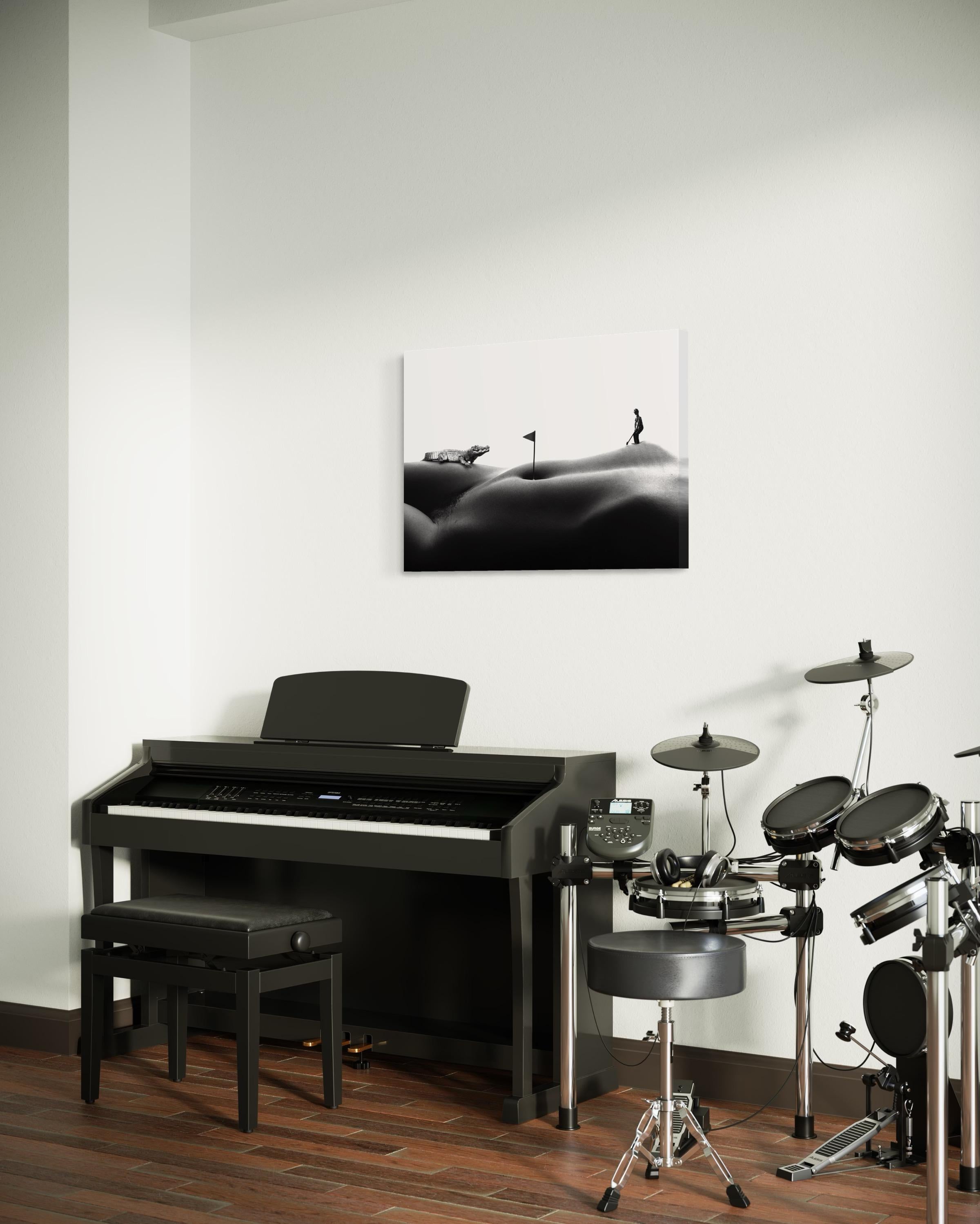 Gold and gator - black and white photography For Sale 3
