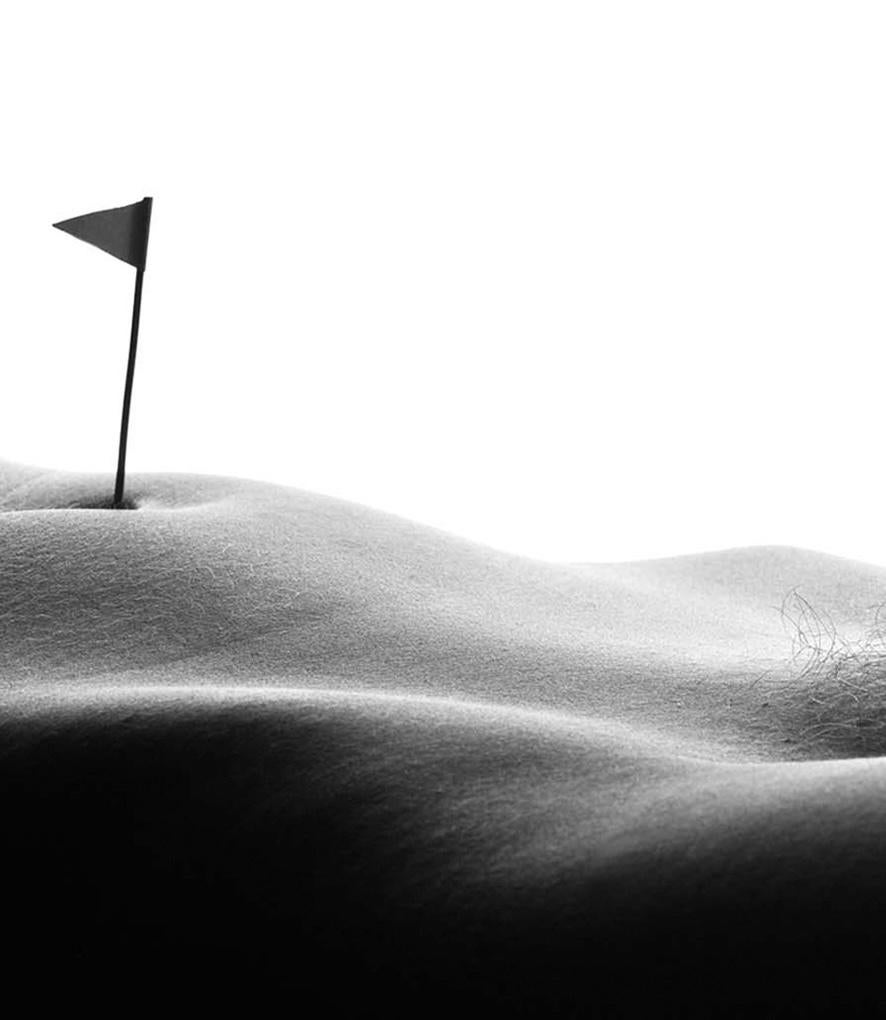 Golfing in the rough - black and white photography - Contemporary Photograph by Allan I. Teger