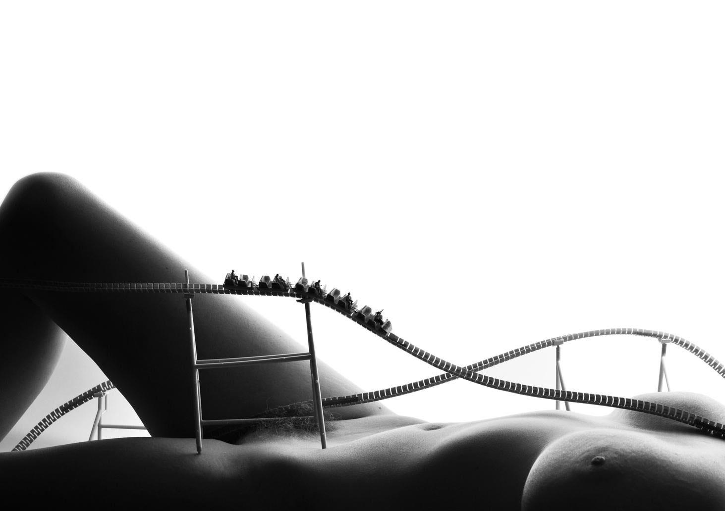 Rollercoaster - black and white photography