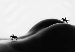 Two riders - black and white photography