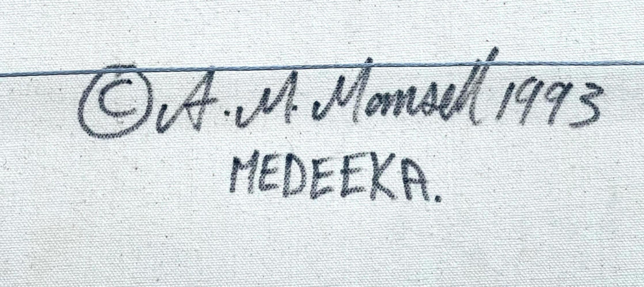 Medeeka (Flowers of the Valley), Tasmanian Australian Aboriginal signed painting - Painting by Allan Mansell