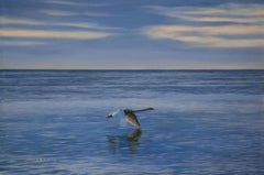 Evening Swan, Painting, Oil on Canvas
