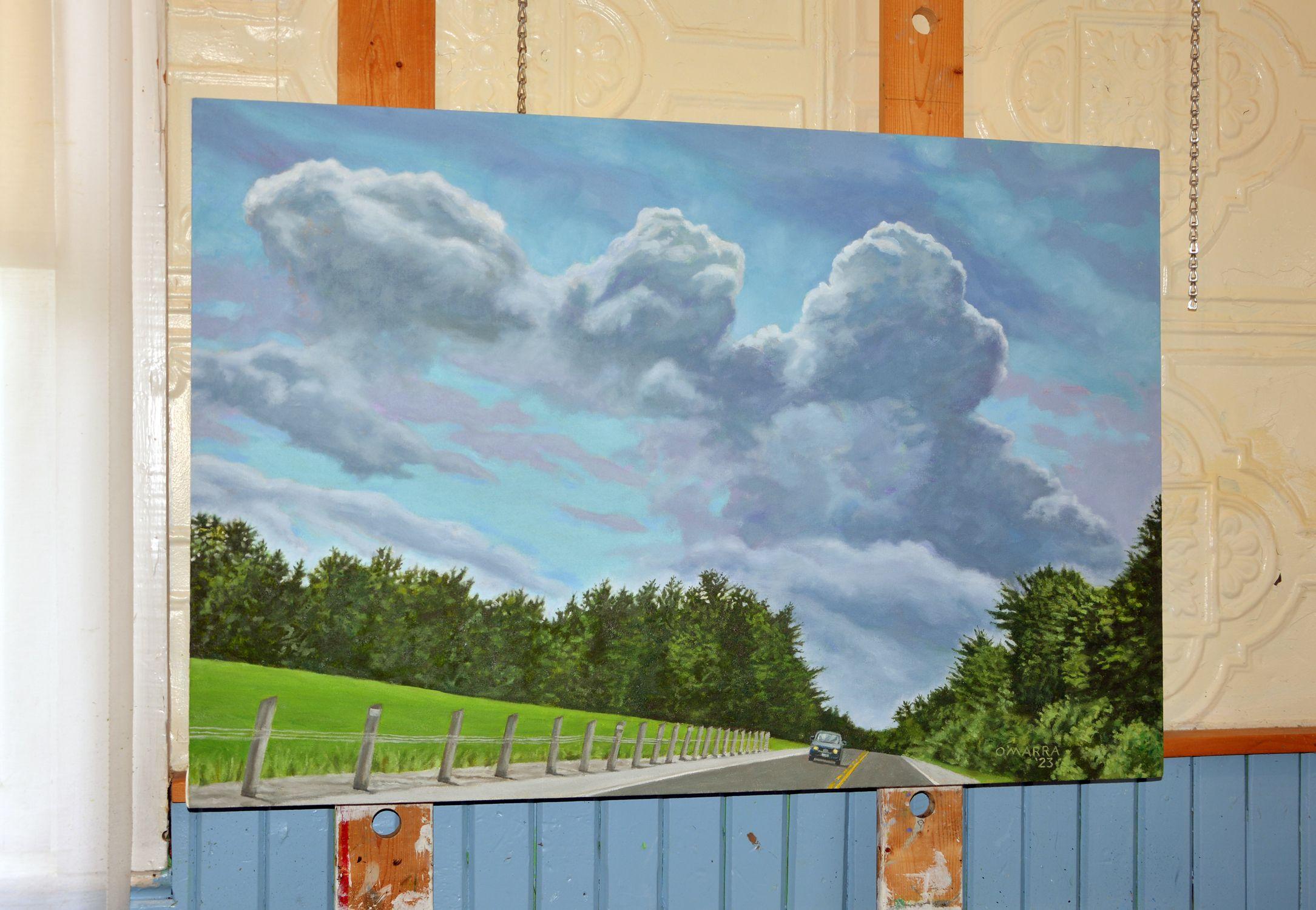 Highway 28 Southbound at Apsley, Painting, Oil on Canvas For Sale 1
