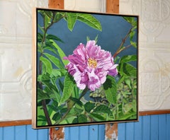 Rose sauvage, peinture, huile sur toile