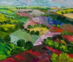 Deep Ridge Red Hill, Painting, Acrylic on Canvas
