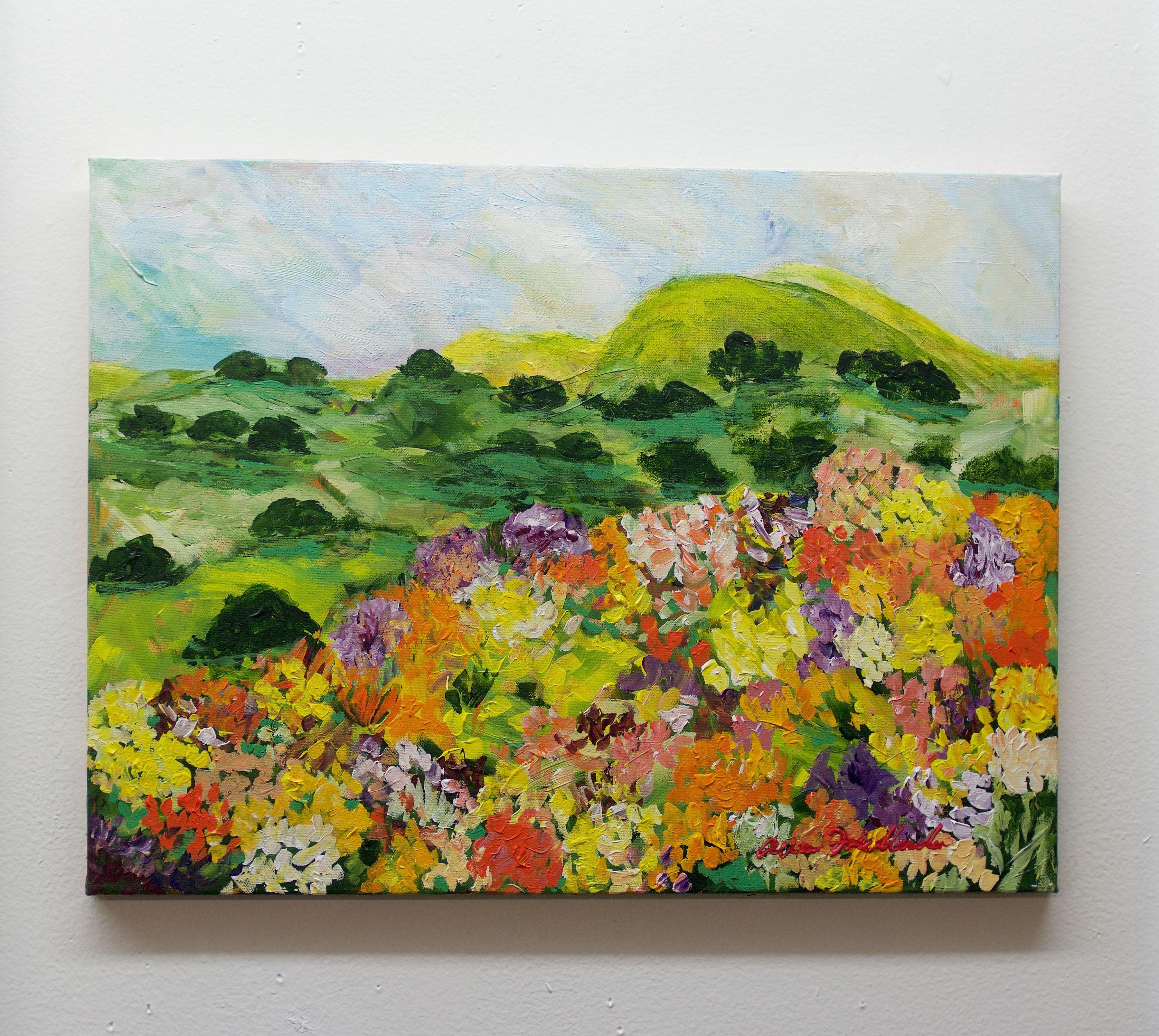 Flower Ridge, Painting, Acrylic on Canvas For Sale 3