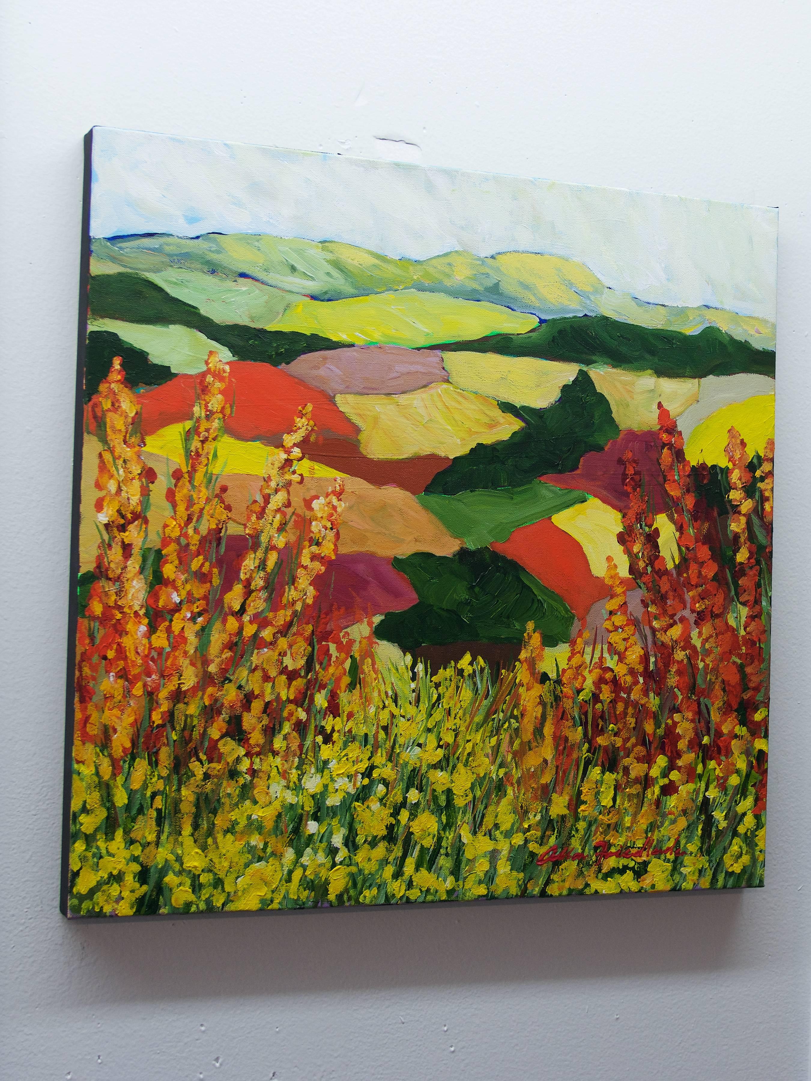 Mezcla Roja, Pintura Original - Painting Impresionista de Allan P. Friedlander