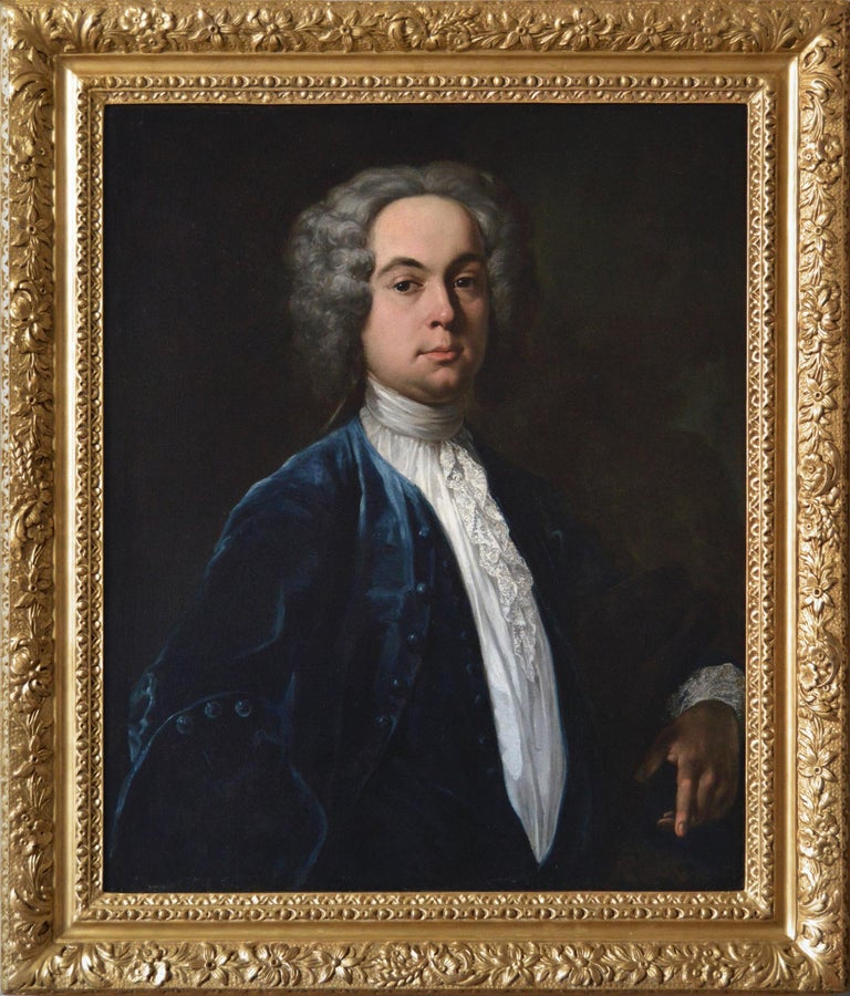 Allan Ramsay Portrait Painting - 18th Century portrait oil painting of a gentleman